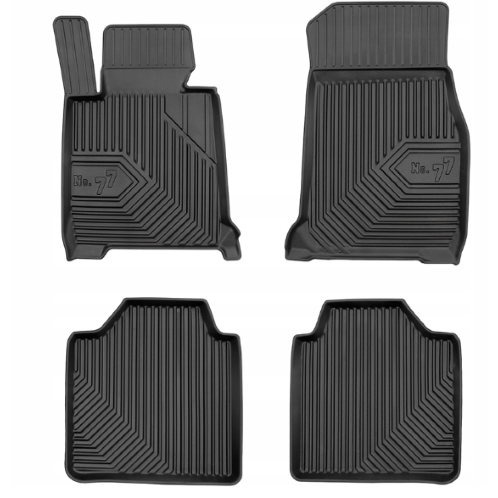 CAR RUBBER FLOOR MATS BLACK BMW 3 F34 GT (2013-2020) NO.77 FROGUM