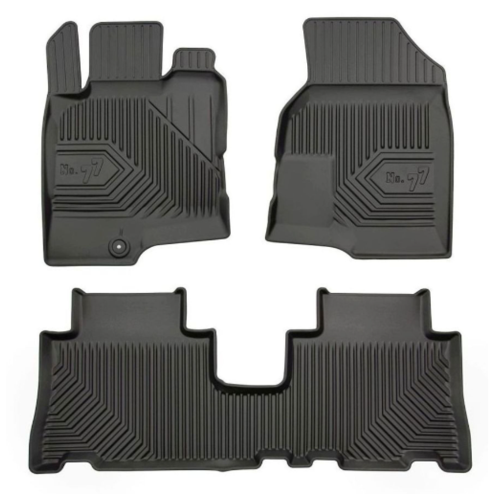 CAR RUBBER FLOOR MATS BLACK CHEVROLET CAPTIVA (2006-2018) NO.77 FROGUM