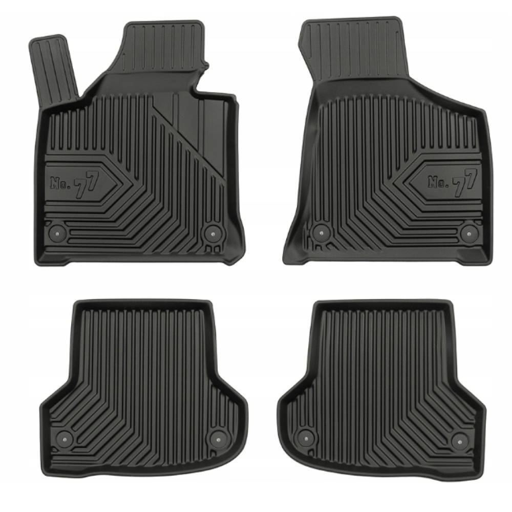 CAR RUBBER FLOOR MATS BLACK AUDI A3 II (2003-2013) NO.77 FROGUM