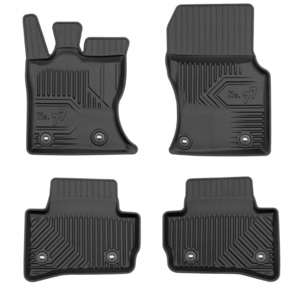 CAR RUBBER FLOOR MATS BLACK JAGUAR F-PACE (2016-...) NO.77 FROGUM