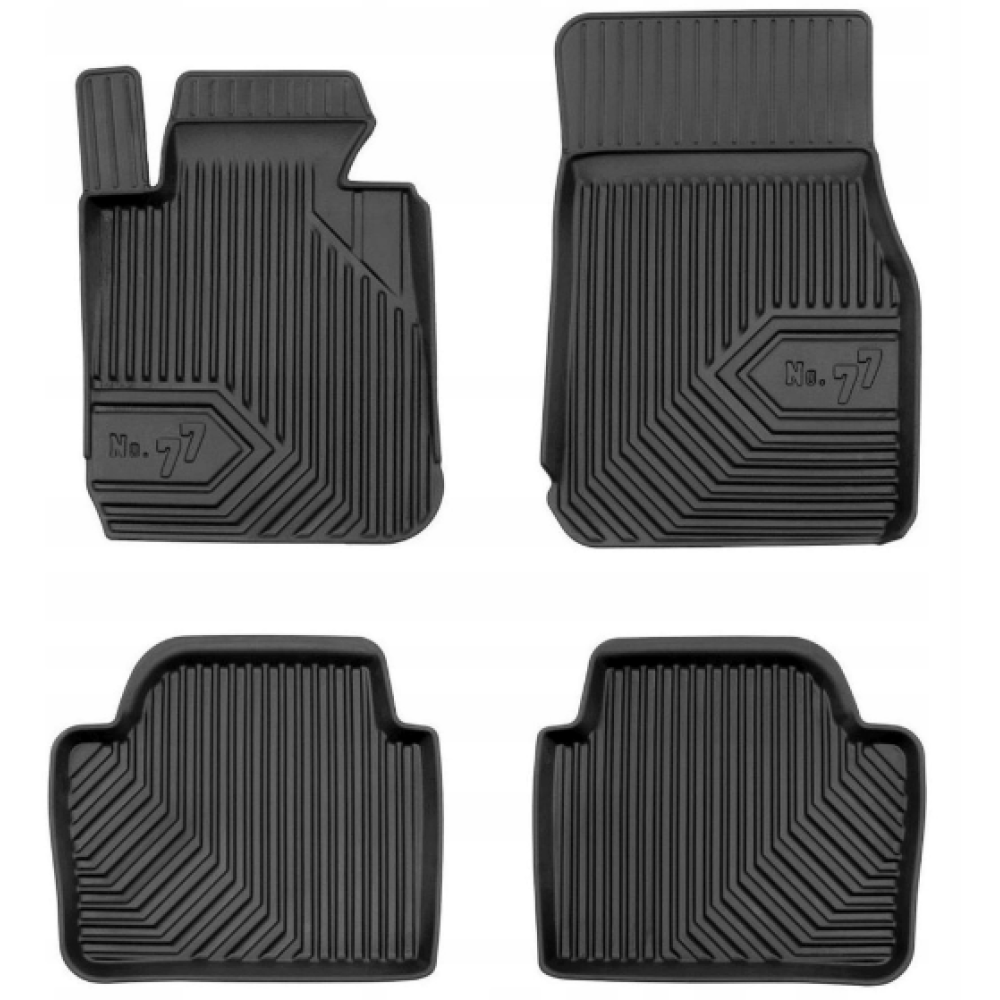 CAR RUBBER FLOOR MATS BLACK BMW 3 F30/F31 (2012-2018) NO.77 FROGUM