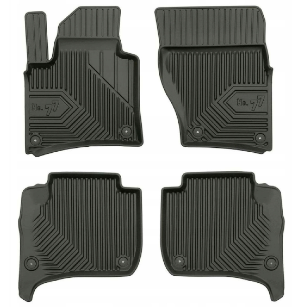 CAR RUBBER FLOOR MATS BLACK VOLKSWAGEN TOUAREG II (2010-2017) NO.77 FROGUM