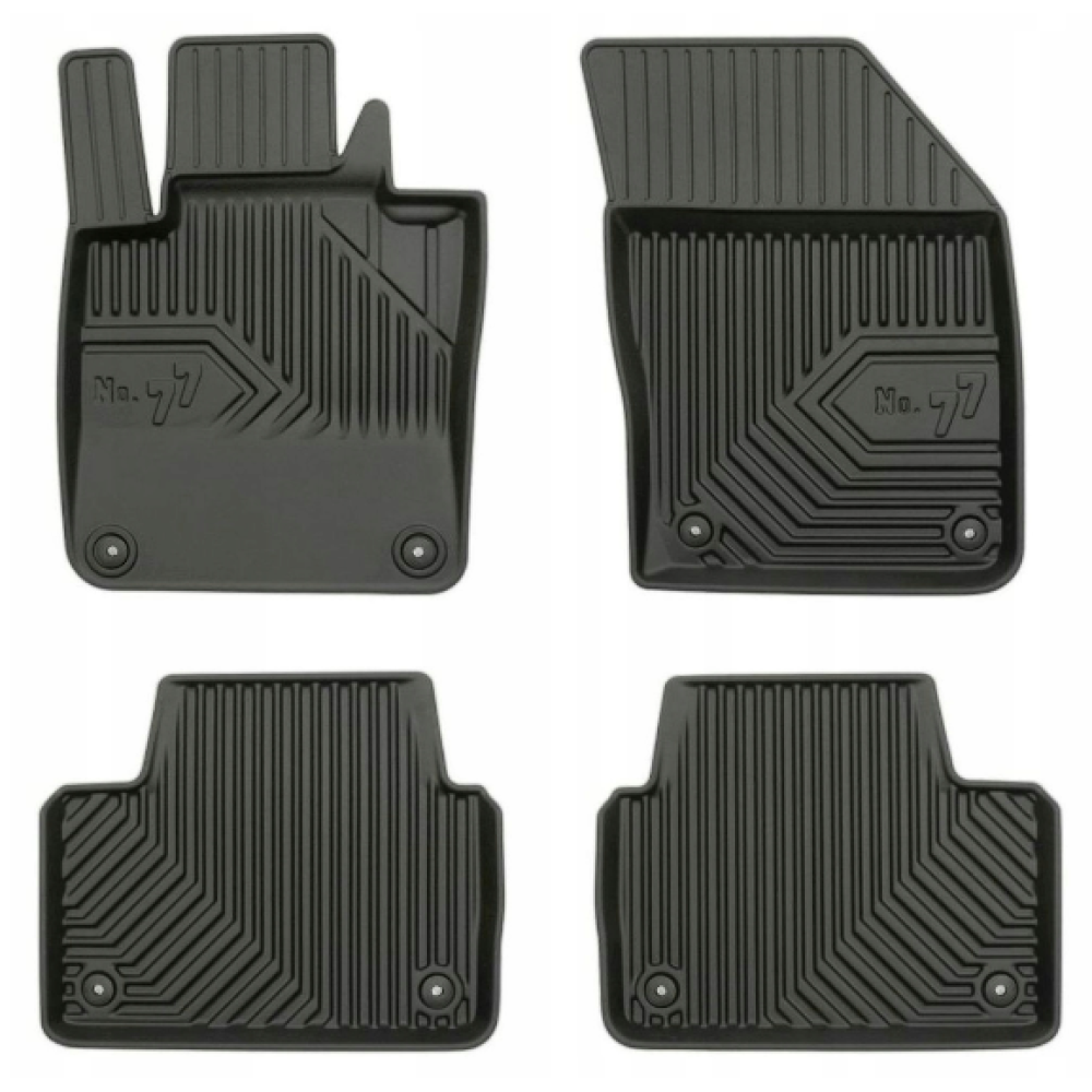 ALFOMBRILLAS DE GOMA PARA COCHE NEGRAS VOLVO V60 II (2018-...) N.º 77 FROGUM