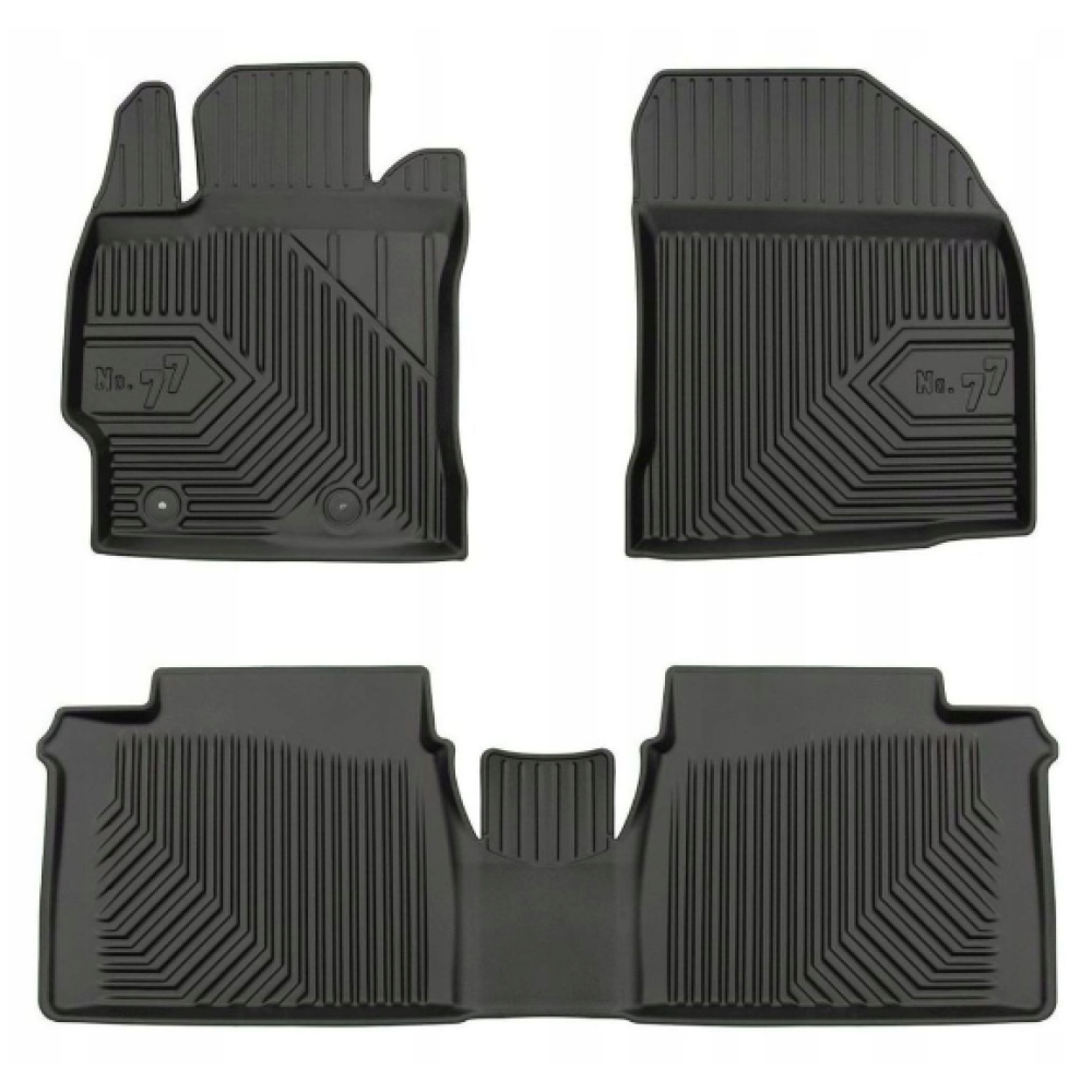 CAR RUBBER FLOOR MATS BLACK TOYOTA COROLLA XI (2013-2019) NO.77 FROGUM