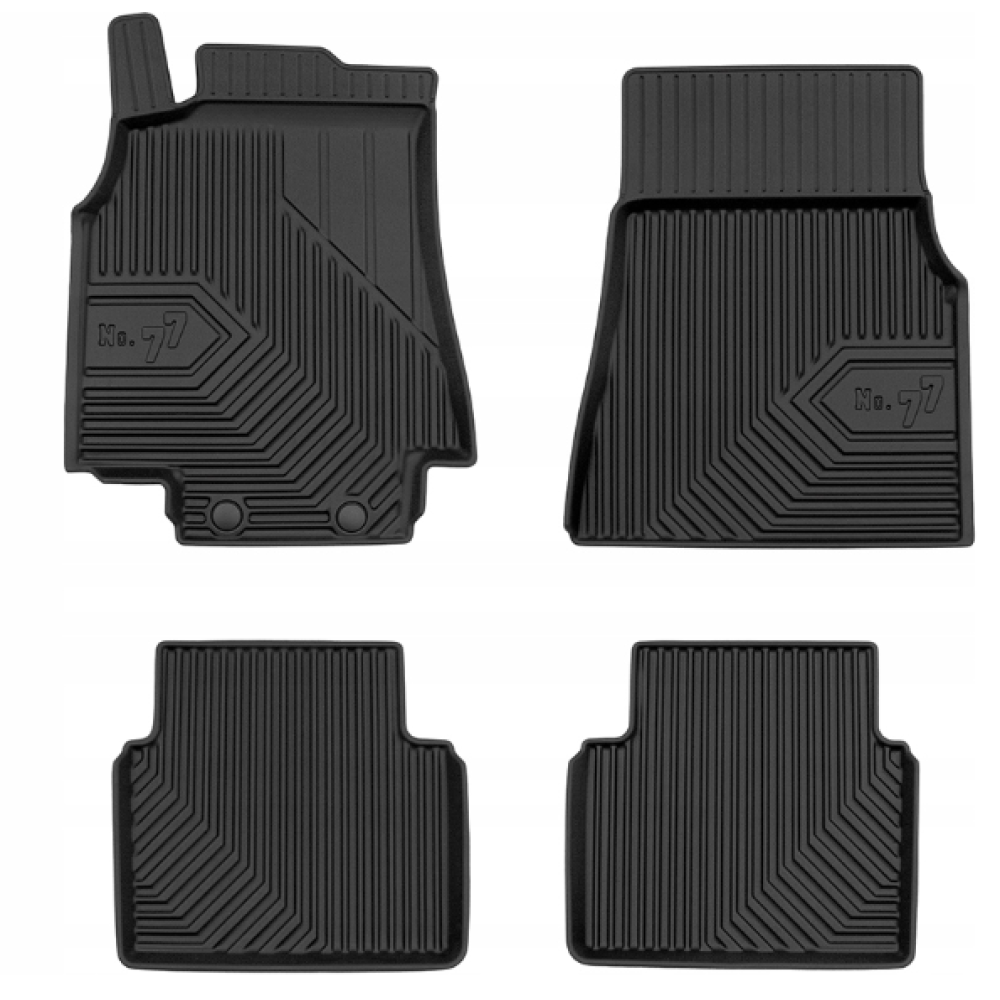 CAR RUBBER FLOOR MATS BLACK MERCEDES-BENZ B-KLASS W245 (2005-2011) NO.77 FROGUM