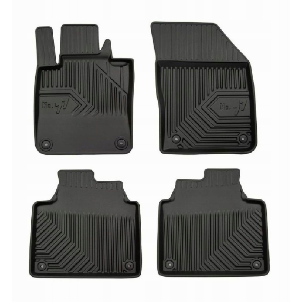 CAR RUBBER FLOOR MATS BLACK VOLVO V90 (2016-...) NO.77 FROGUM