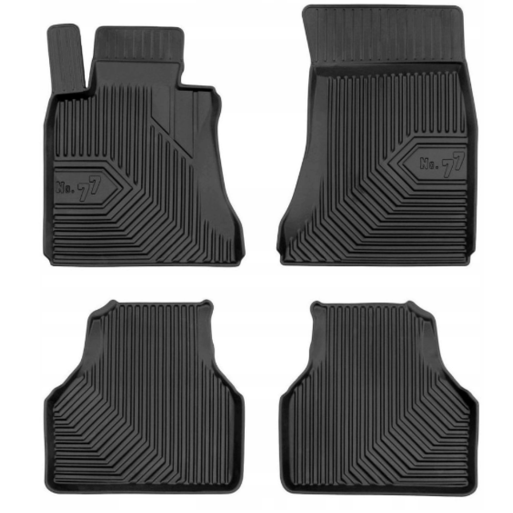 CAR RUBBER FLOOR MATS BLACK BMW 7 E65 (2001-2008) NO.77 FROGUM