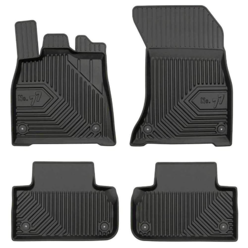 CAR RUBBER FLOOR MATS BLACK AUDI Q5 II (2017-...) NO.77 FROGUM