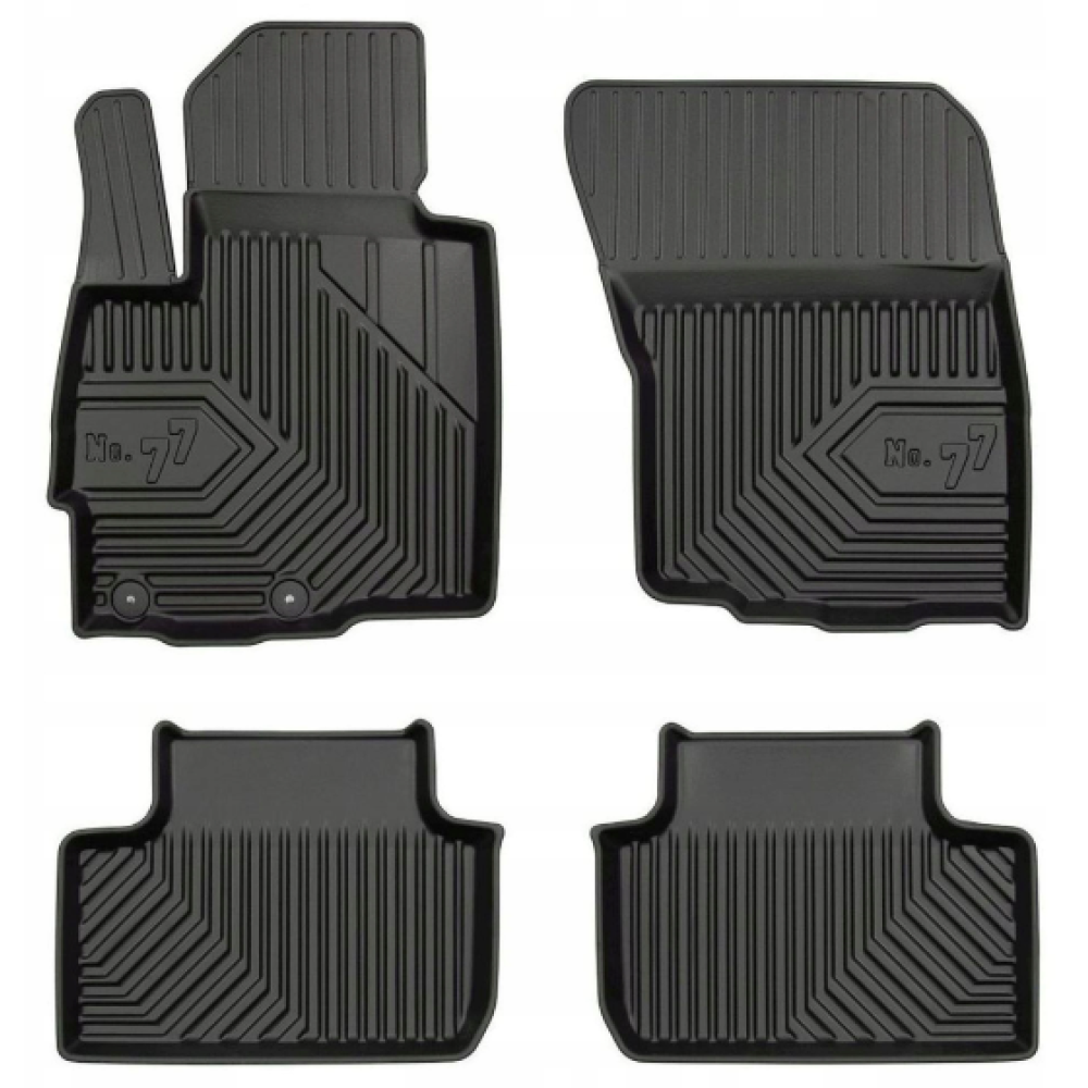 CAR RUBBER FLOOR MATS BLACK MITSUBISHI ASX (2010-...) NO.77 FROGUM