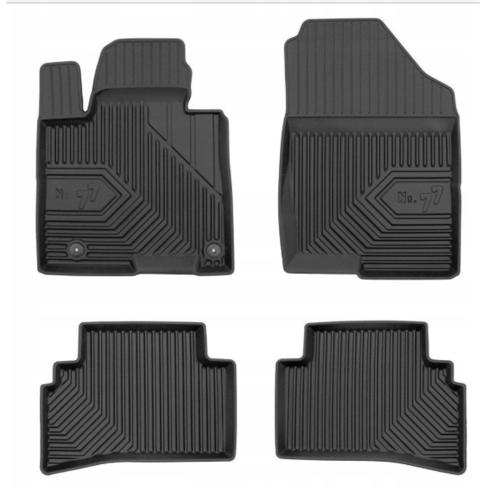 CAR RUBBER FLOOR MATS BLACK HYUNDAI TUCSON IV (2020-...) NO.77 FROGUM
