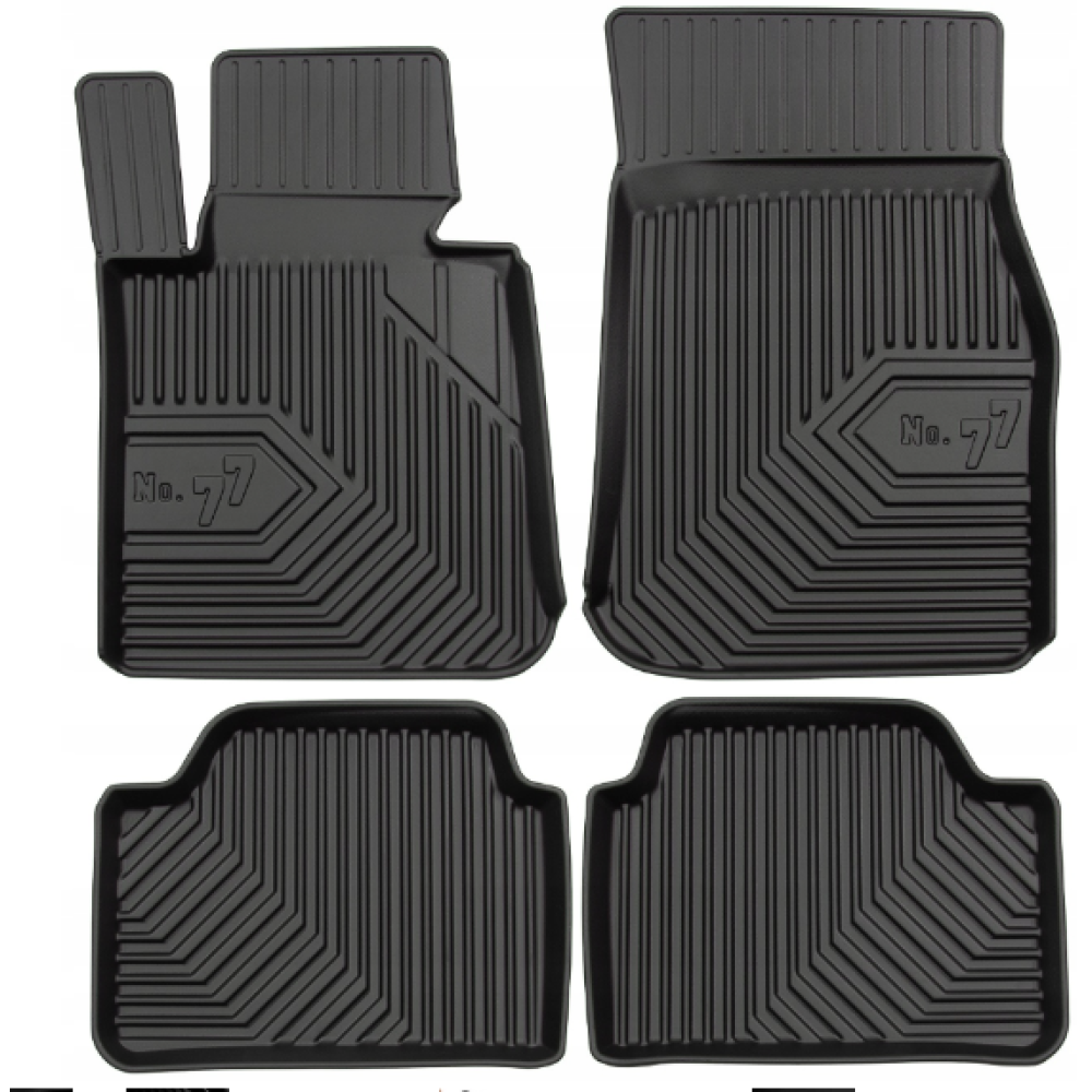 CAR RUBBER FLOOR MATS BLACK BMW 1 E81/E87  (2004-2011) NO.77 FROGUM