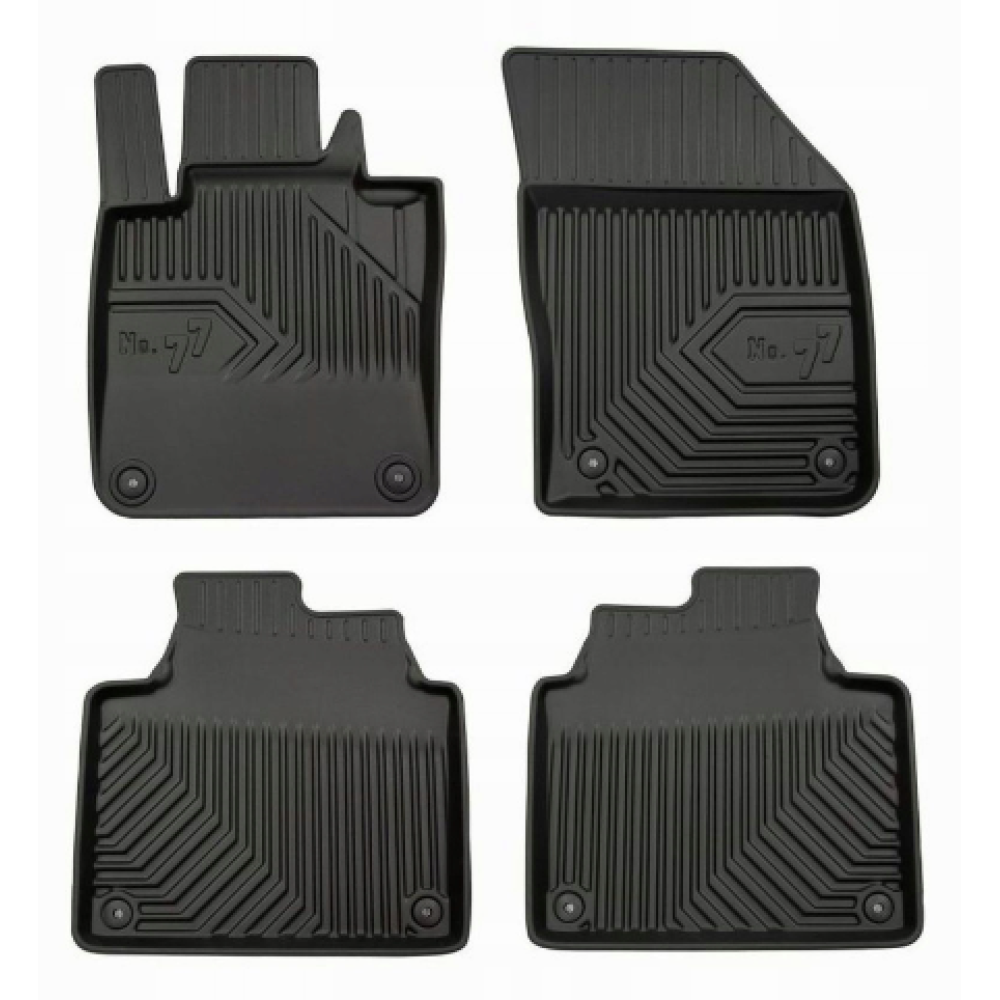 CAR RUBBER FLOOR MATS BLACK VOLVO S90 (2016-...) NO.77 FROGUM