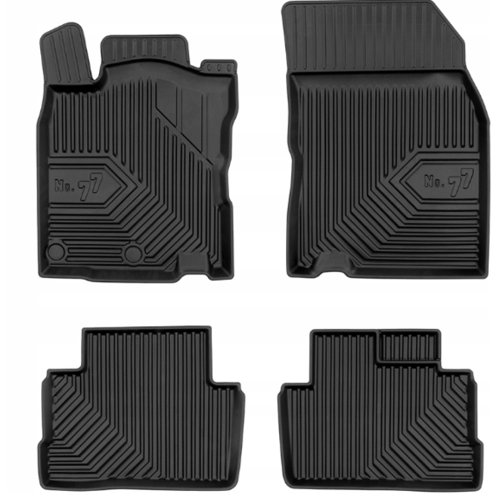 CAR RUBBER FLOOR MATS BLACK NISSAN QASHQAI II (2013-2021) NO.77 FROGUM