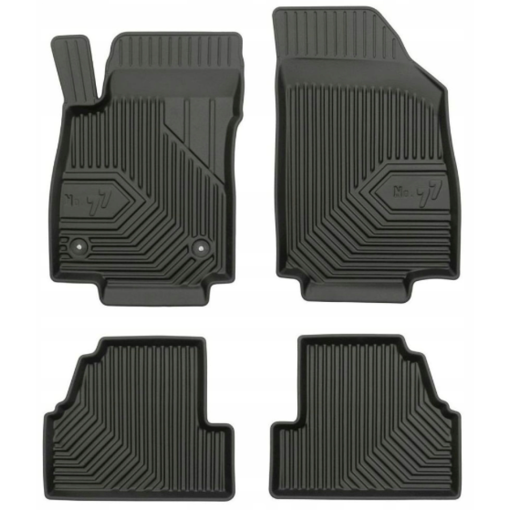 CAR RUBBER FLOOR MATS BLACK OPEL MOKKA (2012-2019) NO.77 FROGUM