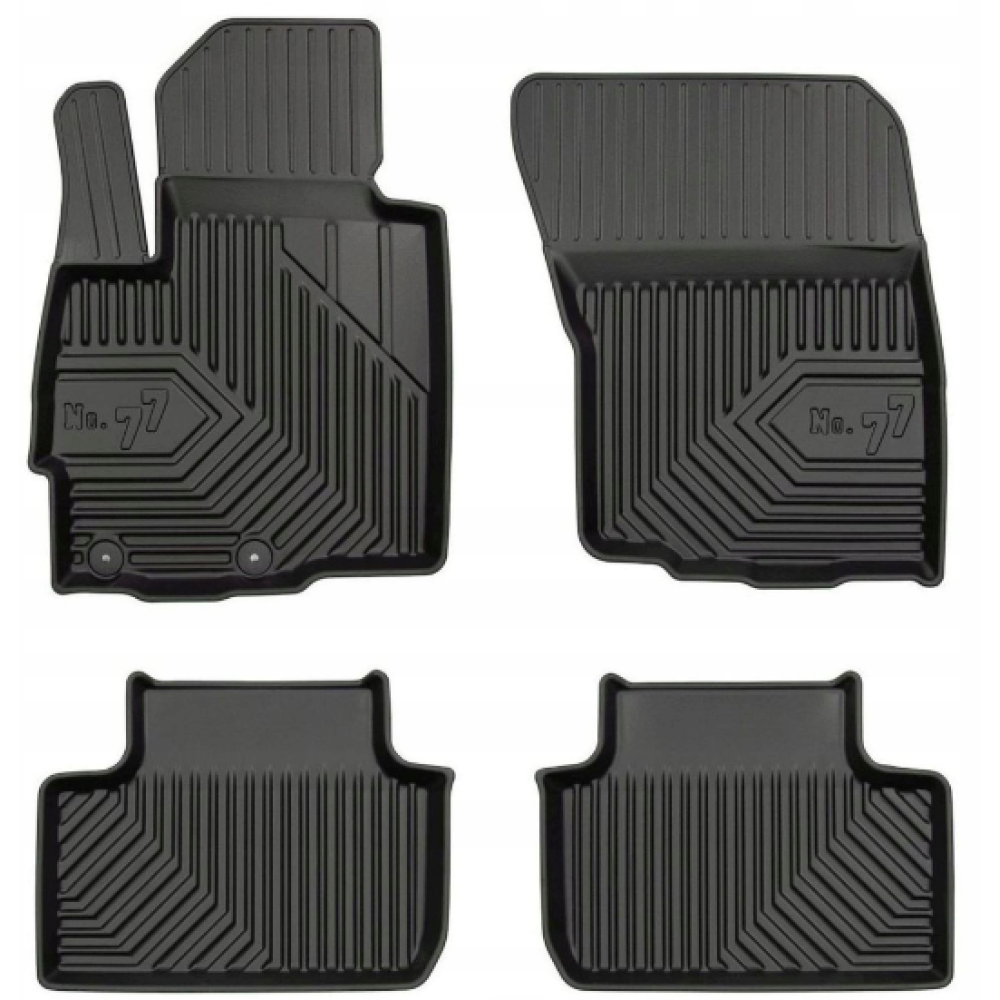 CAR RUBBER FLOOR MATS BLACK CITROEN C4 AIRCROSS (2012-2017) NO.77 FROGUM