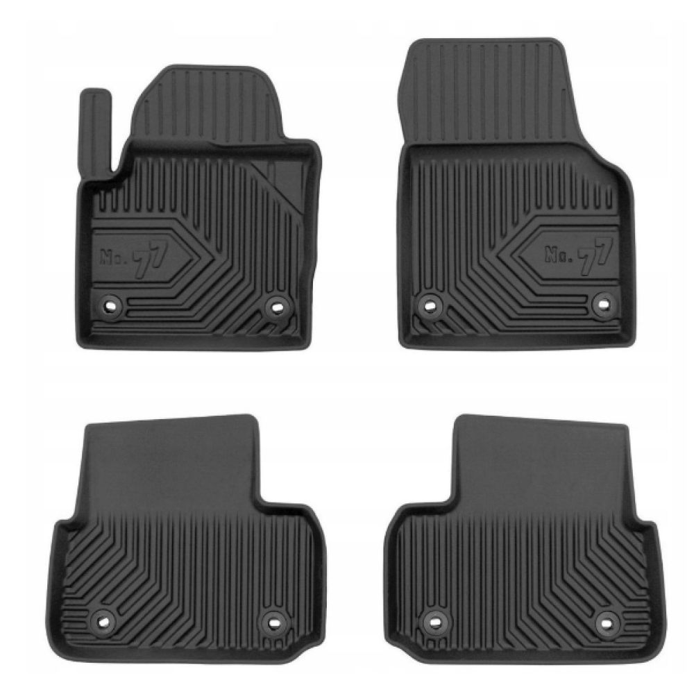 CAR RUBBER FLOOR MATS BLACK LAND ROVER DISCOVERY SPORT (2014-2019) NO.77 FROGUM