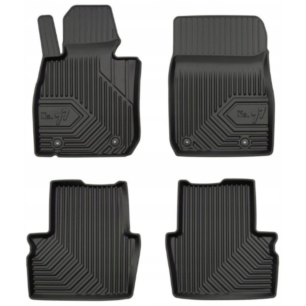 CAR RUBBER FLOOR MATS BLACK MAZDA CX-3 (2015-...) NO.77 FROGUM