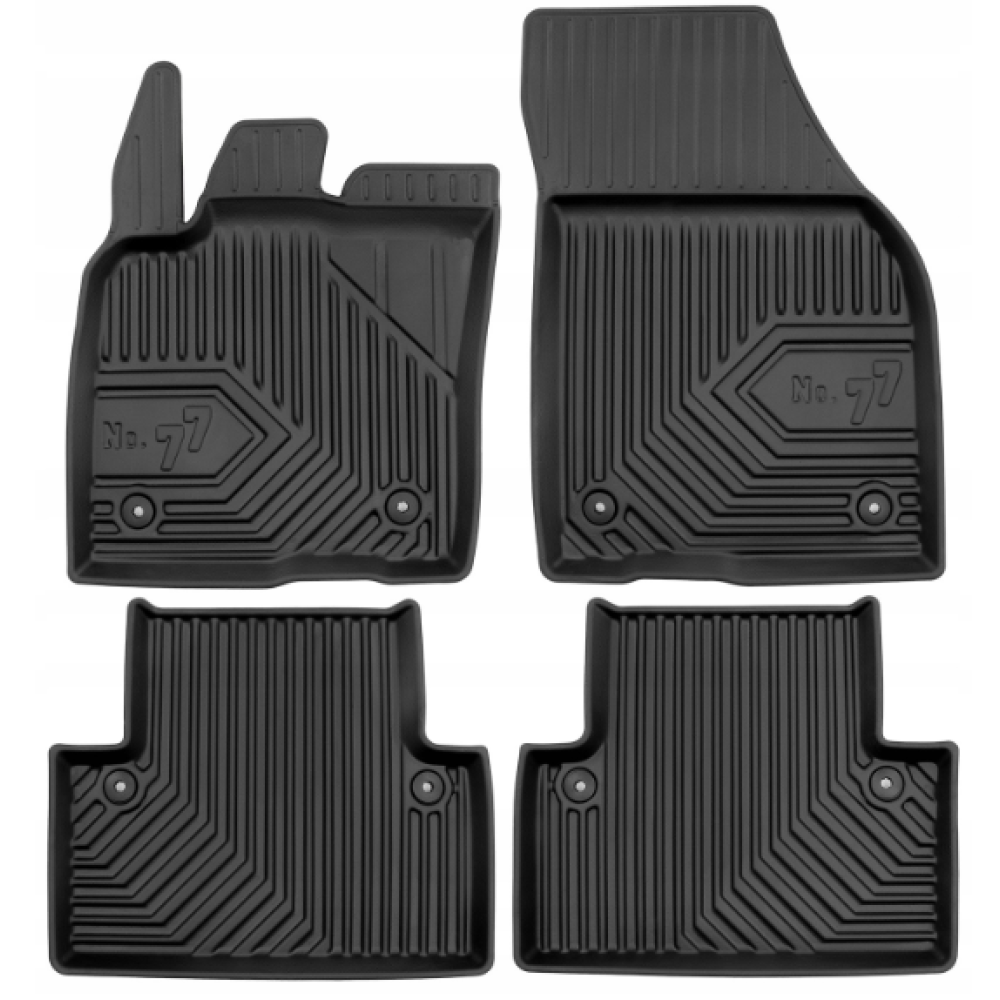 CAR RUBBER FLOOR MATS BLACK VOLVO V50 (2004-2012) NO.77 FROGUM