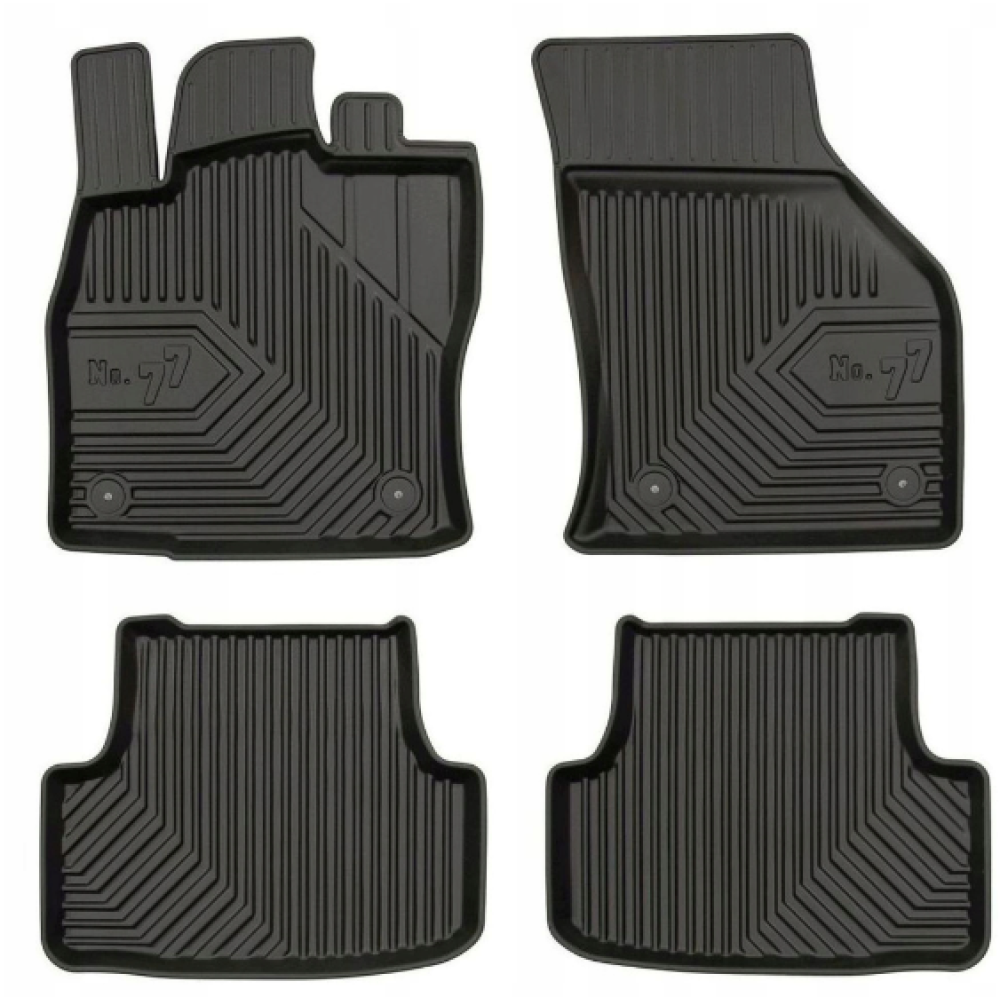 ALFOMBRILLAS DE GOMA NEGRAS PARA COCHE VOLKSWAGEN GOLF VII (2012-...) N.º 77 FROGUM