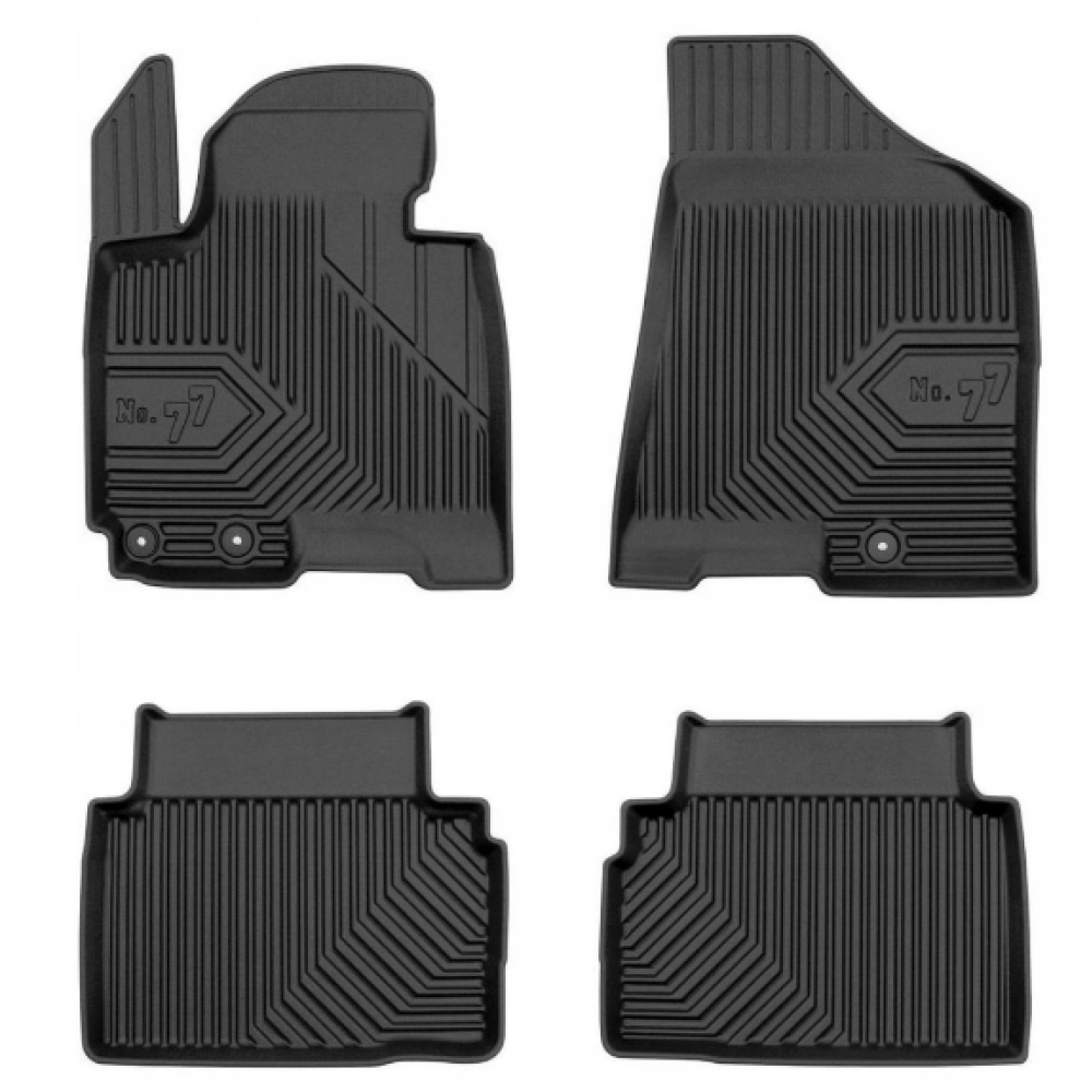 CAR RUBBER FLOOR MATS BLACK KIA SPORTAGE III (2010-2015) NO.77 FROGUM