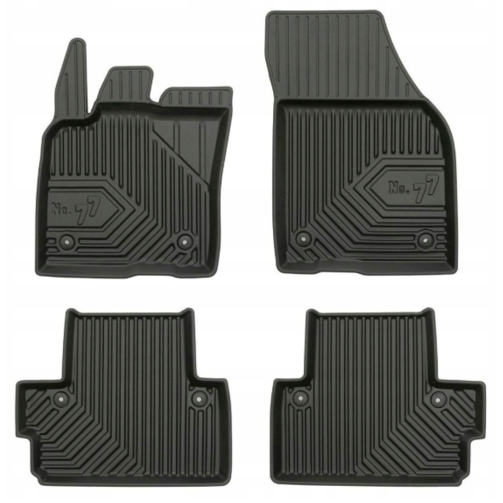 CAR RUBBER FLOOR MATS BLACK VOLVO C30 (2006-2012) NO.77 FROGUM