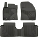 CAR RUBBER FLOOR MATS BLACK TOYOTA AVENSIS III (2009-...) NO.77 FROGUM