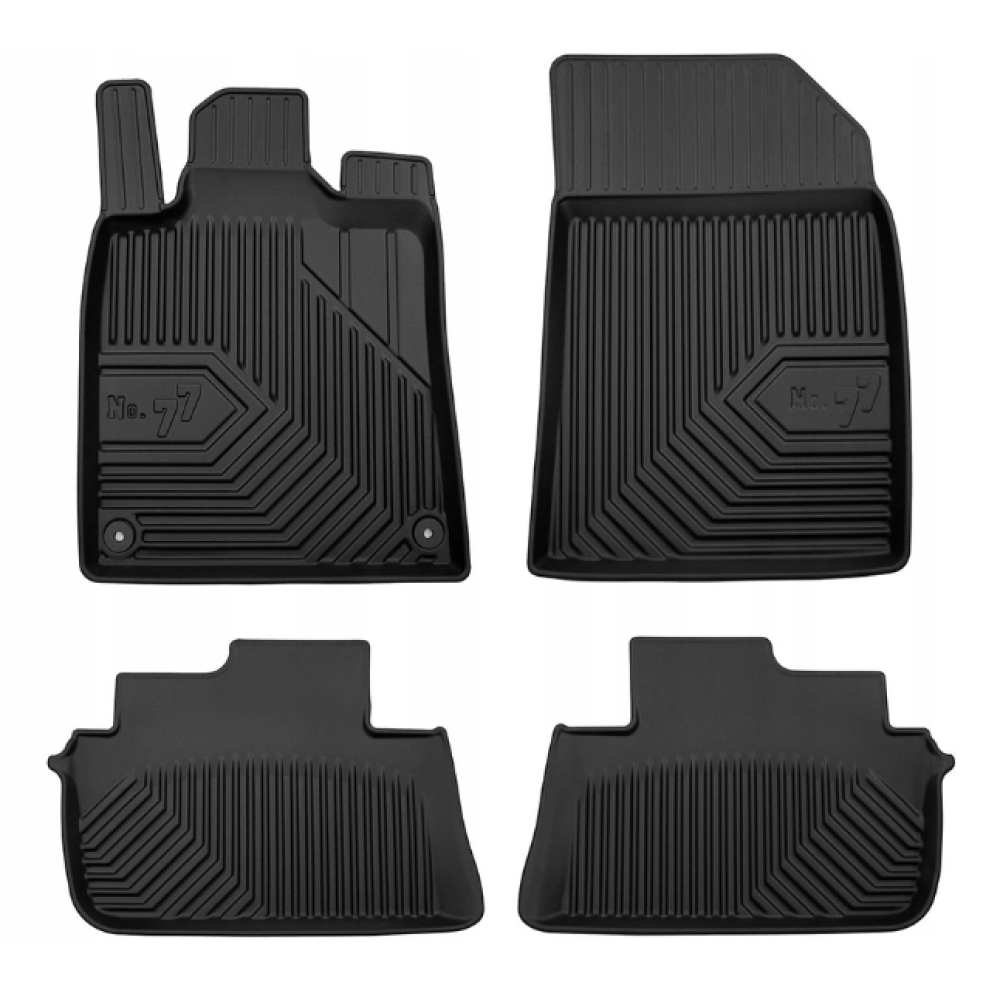 CAR RUBBER FLOOR MATS BLACK PEUGEOT 508 I (2010-2018) NO.77 FROGUM