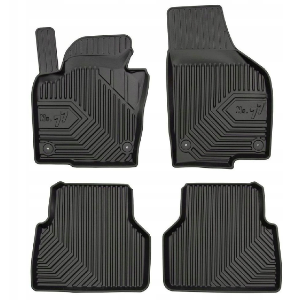 CAR RUBBER FLOOR MATS BLACK VOLKSWAGEN TIGUAN I (2007-2016) NO.77 FROGUM