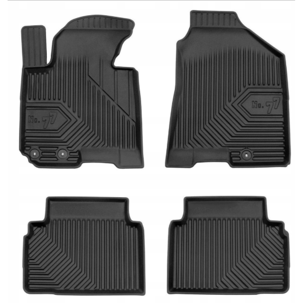 CAR RUBBER FLOOR MATS BLACK HYUNDAI IX35 (2009-2015) NO.77 FROGUM