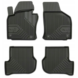 CAR RUBBER FLOOR MATS BLACK SKODA OCTAVIA II (2004-2013) NO.77 FROGUM