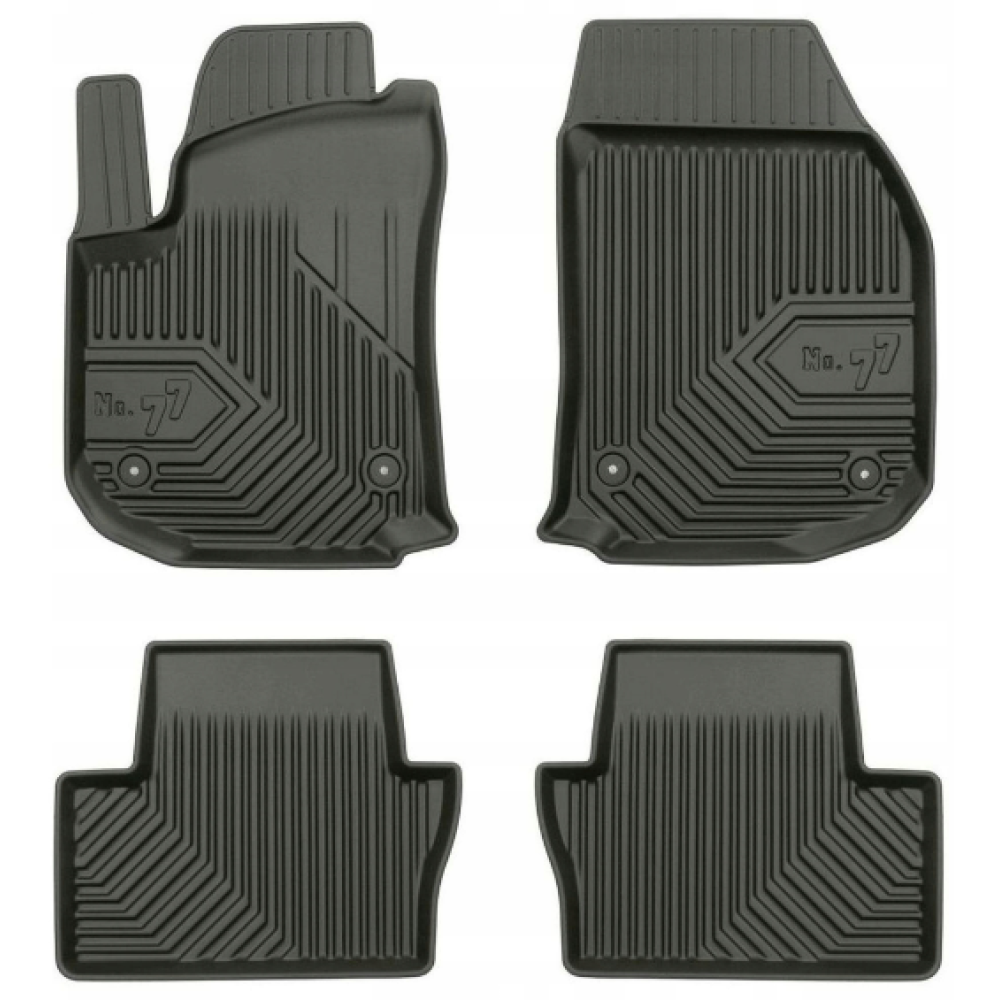 CAR RUBBER FLOOR MATS BLACK OPEL ZAFIRA B (2005-2014) NO.77 FROGUM