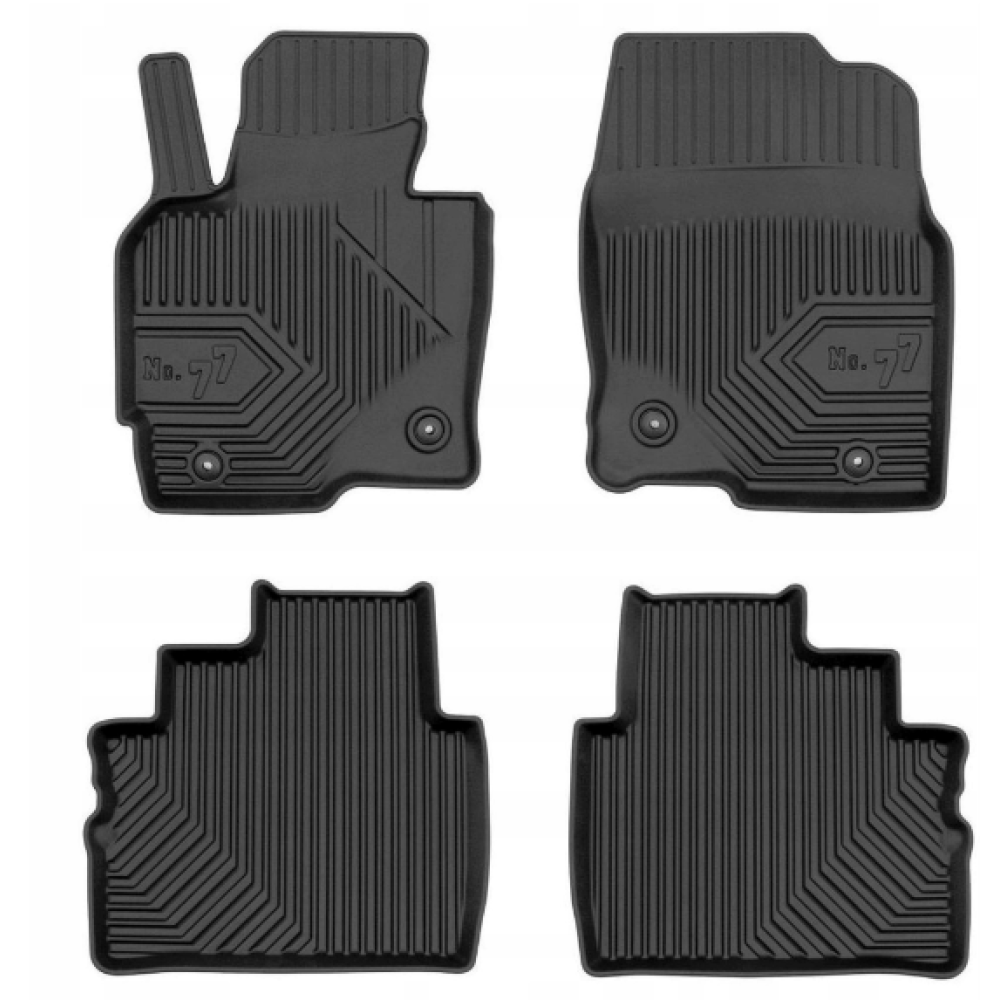 CAR RUBBER FLOOR MATS BLACK MAZDA CX-5 I (2012-2017) NO.77 FROGUM