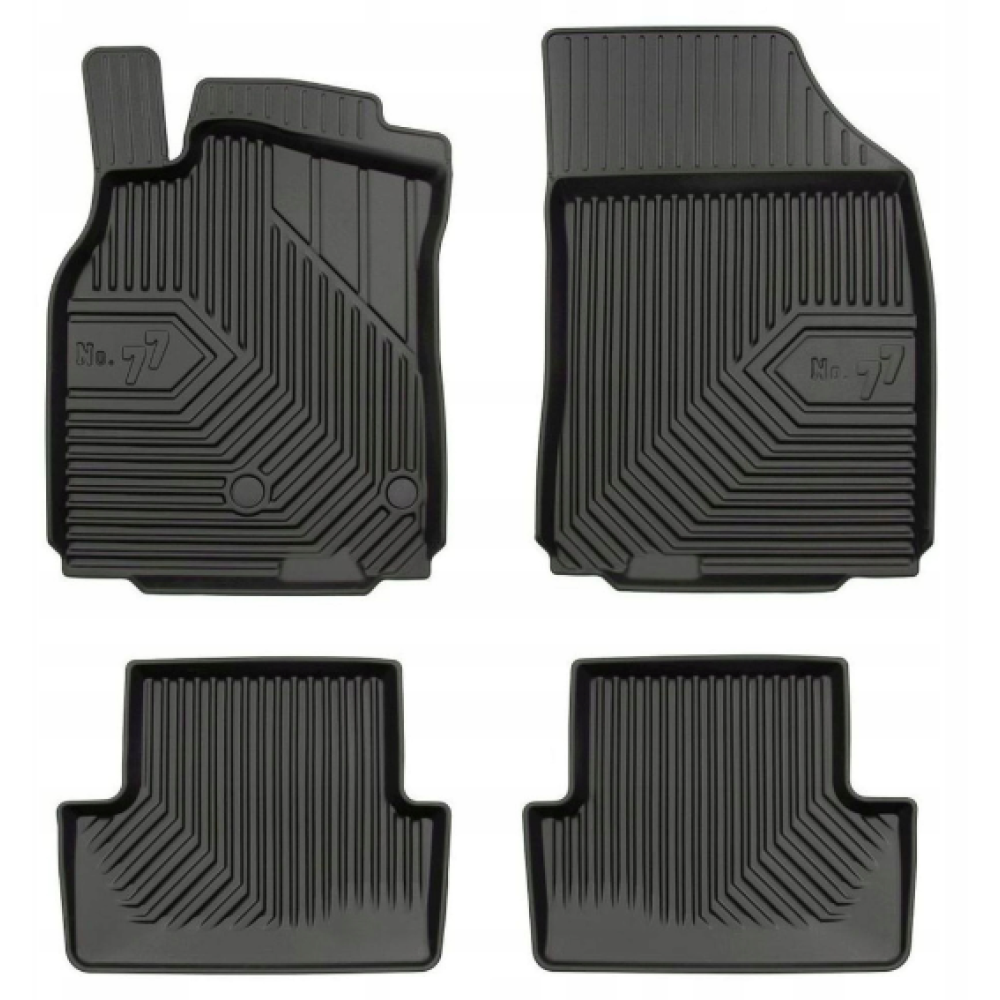 CAR RUBBER FLOOR MATS BLACK RENAULT MEGANE III (2008-2015) NO.77 FROGUM