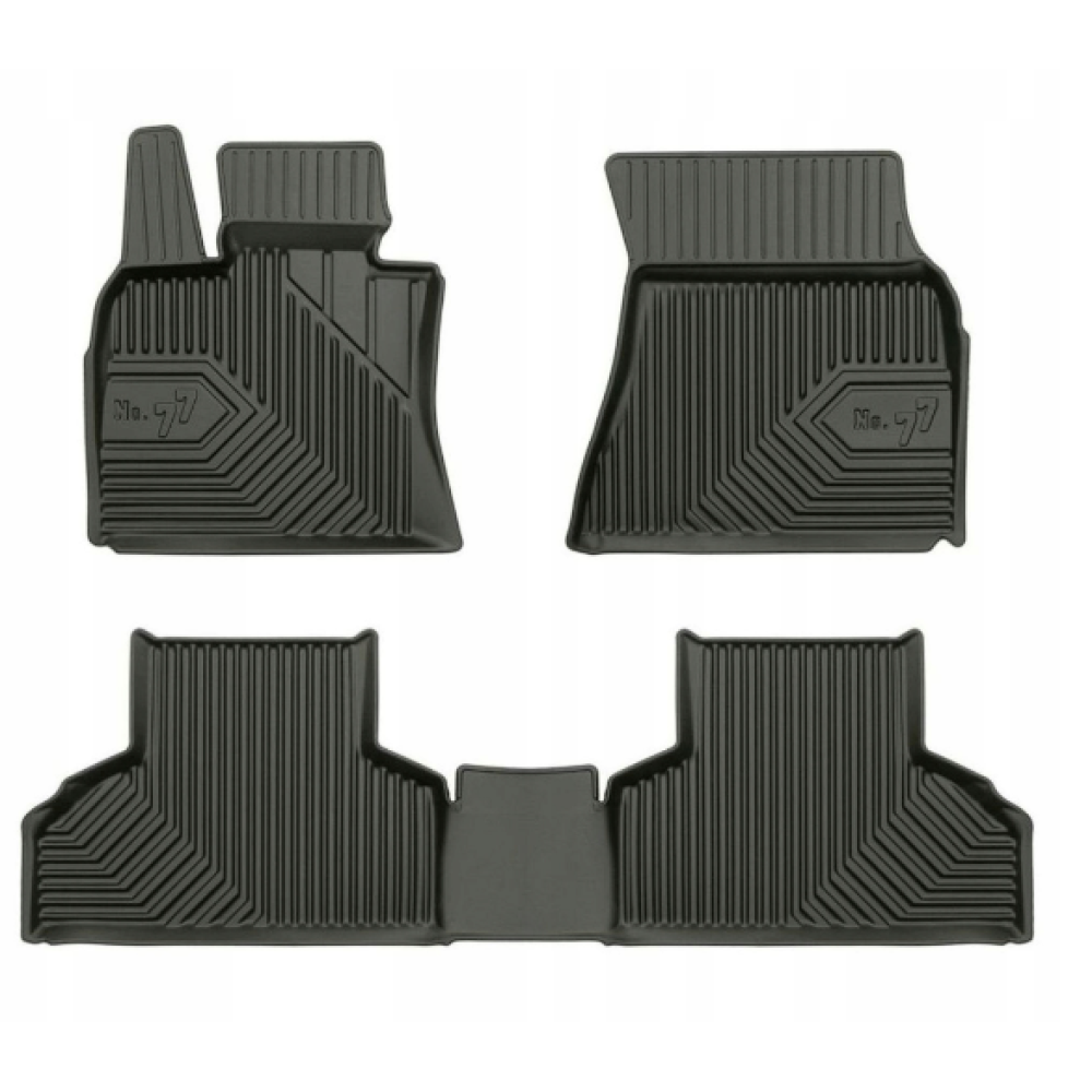 CAR RUBBER FLOOR MATS BLACK BMW X5 III F15 (2013-2018) NO.77 FROGUM