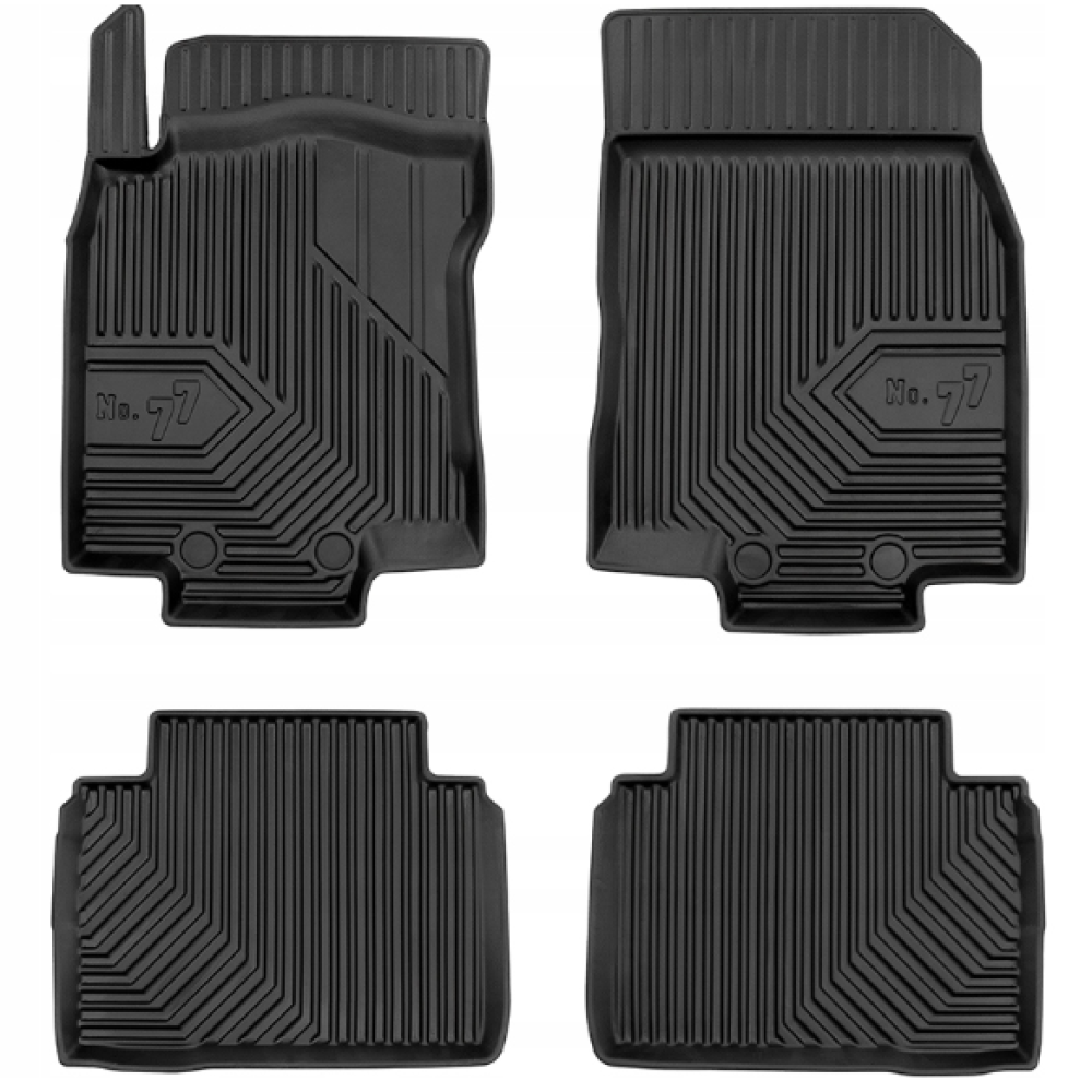 CAR RUBBER FLOOR MATS BLACK NISSAN X-TRAIL III (2014-2022) NO.77 FROGUM