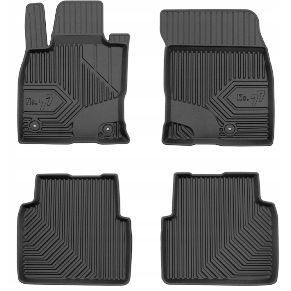 CAR RUBBER FLOOR MATS BLACK FORD KUGA III (2020-...) NO.77 FROGUM