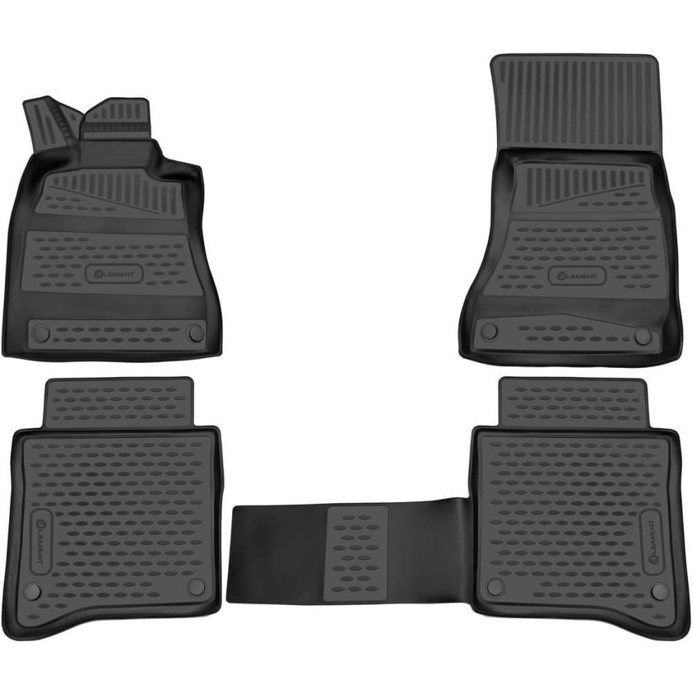 CAR RUBBER FLOOR MATS BLACK MB S-class W223 (2020-…)  NOVLINE