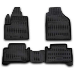 Car rubber floor mats black FORD TRANSIT/TOURNEO CONNECT (5s.)(2002-2013) NOVLINE