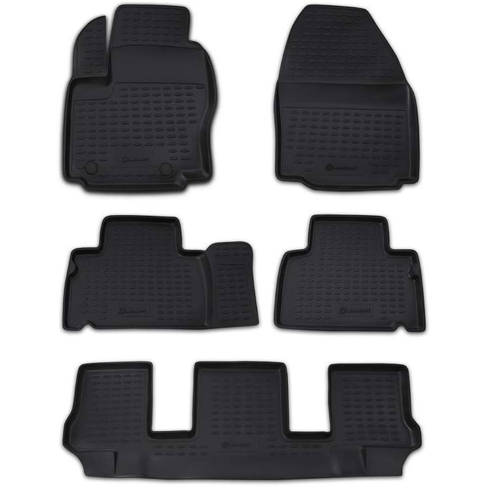 Car rubber floor mats black FORD GALAXY (7v.)(2006-2015) ELEMENT (NOVLINE)