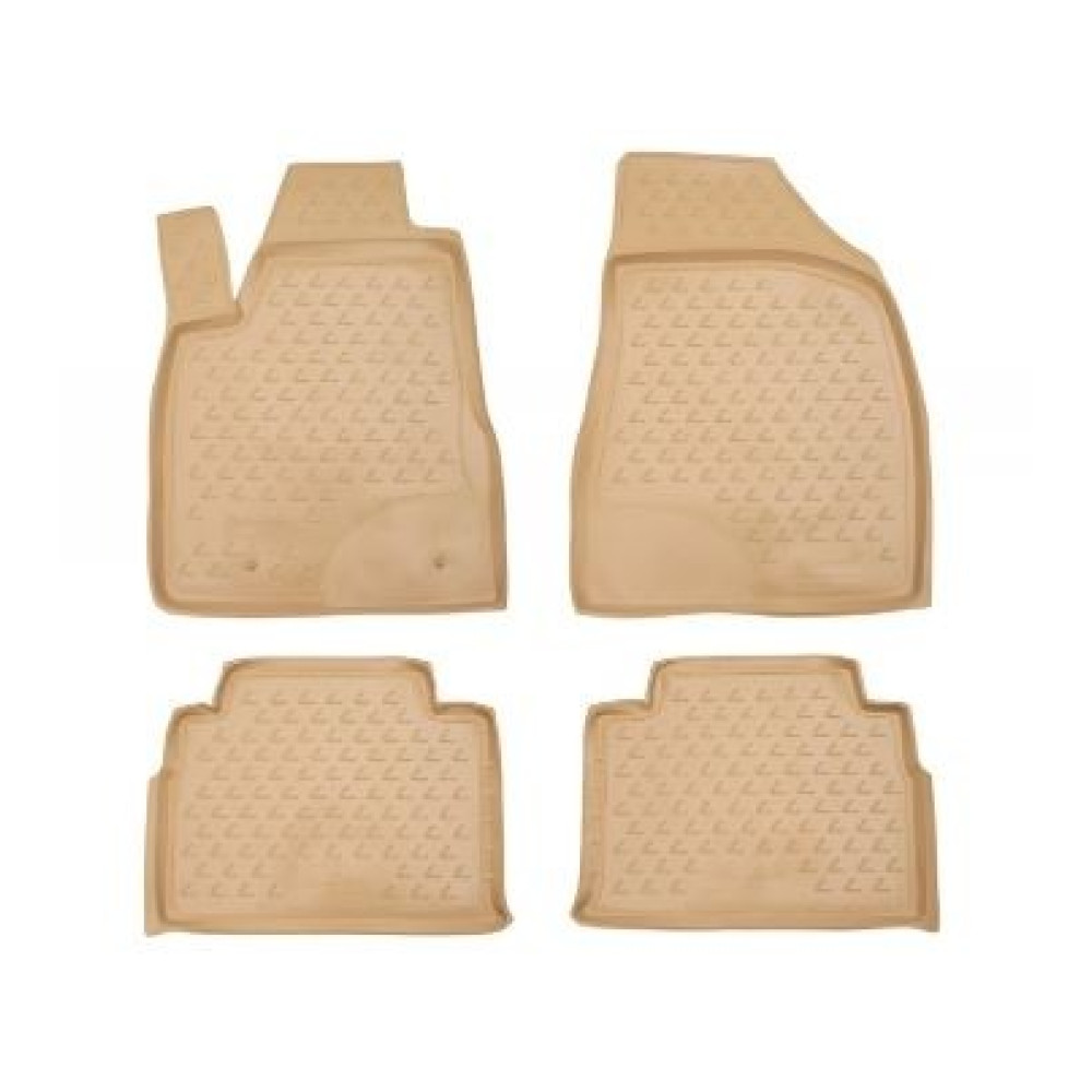 Car rubber floor mats beige LEXUS RX (2003-2009) ELEMENT (NOVLINE)