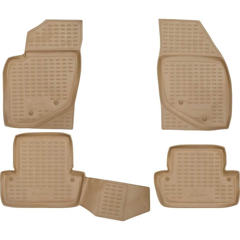 Alfombrillas de goma beige para Volvo S60 (2000-2009) ELEMENT (NOVLINE)