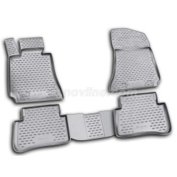 CAR RUBBER FLOOR MATS BLACK MB E-CLASS W212 (2009-2016) FORMAT by NOVLINE
