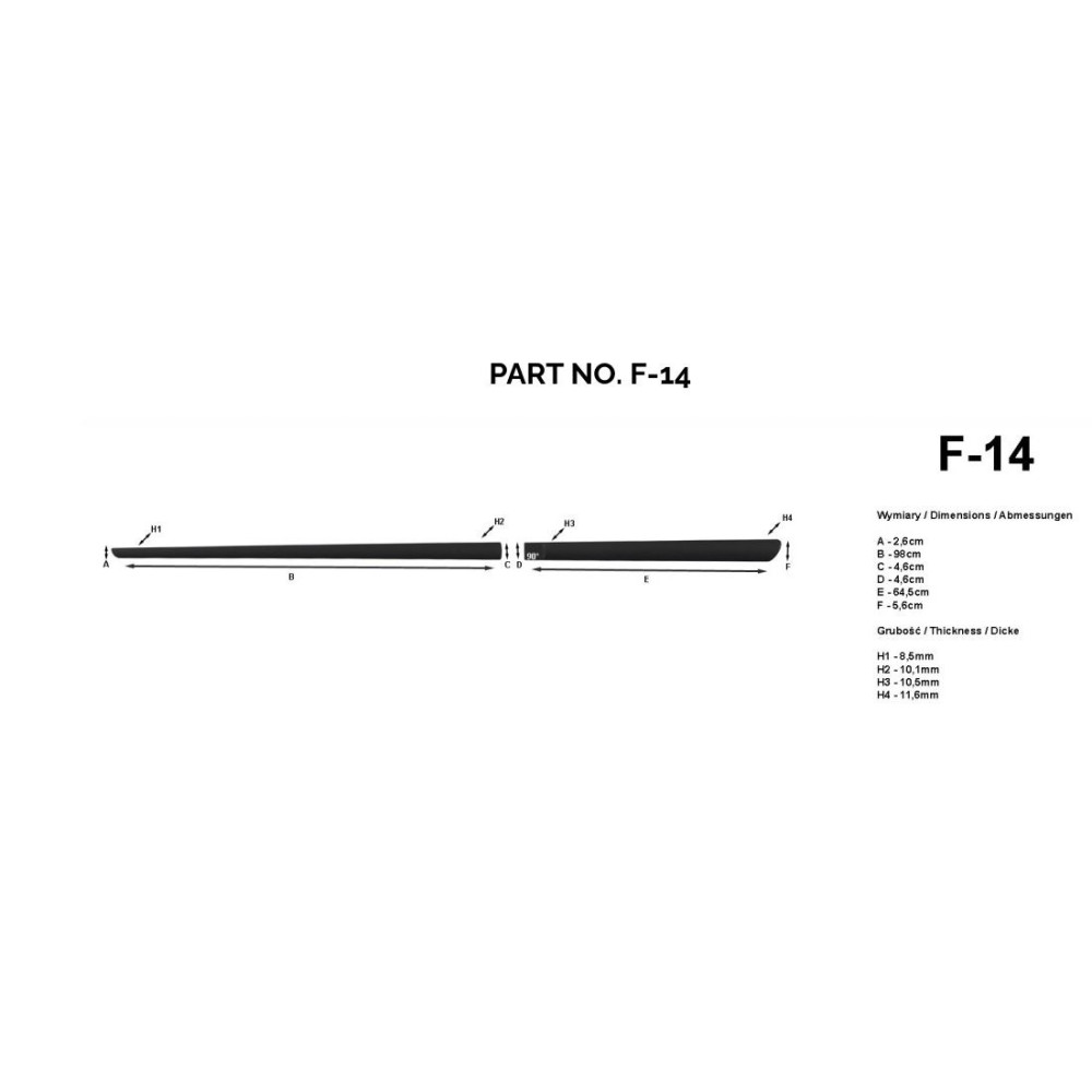 Decorative side moldings F-14