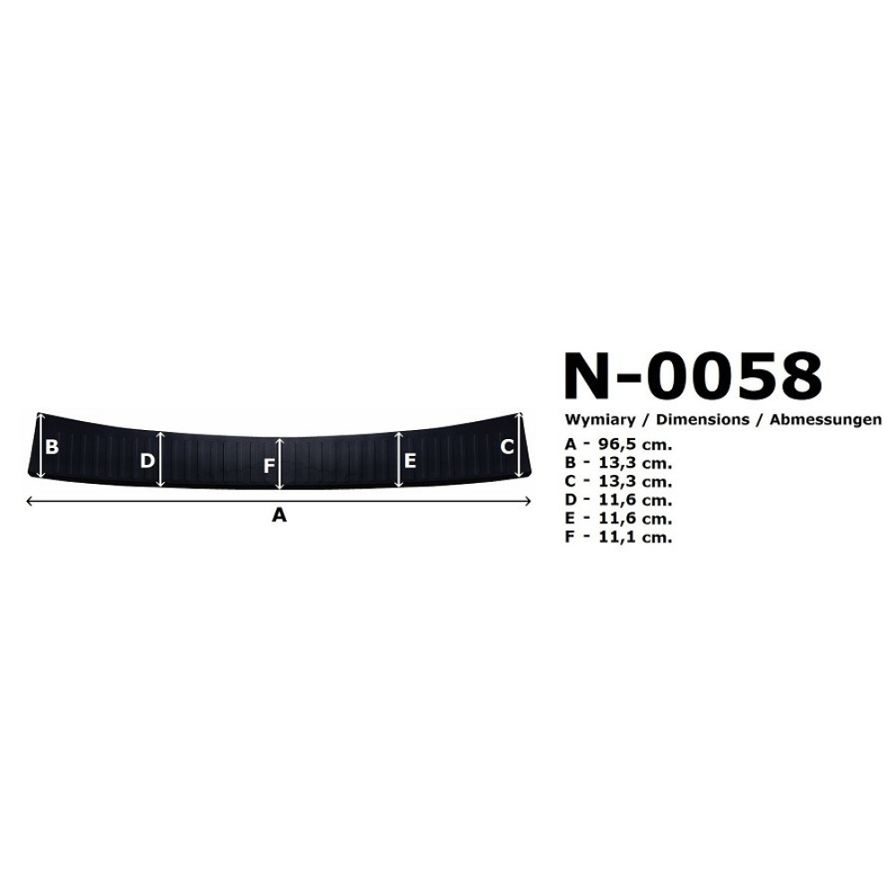 Rear bumper cover TOYOTA PRIUS (2015-2022) N-0058