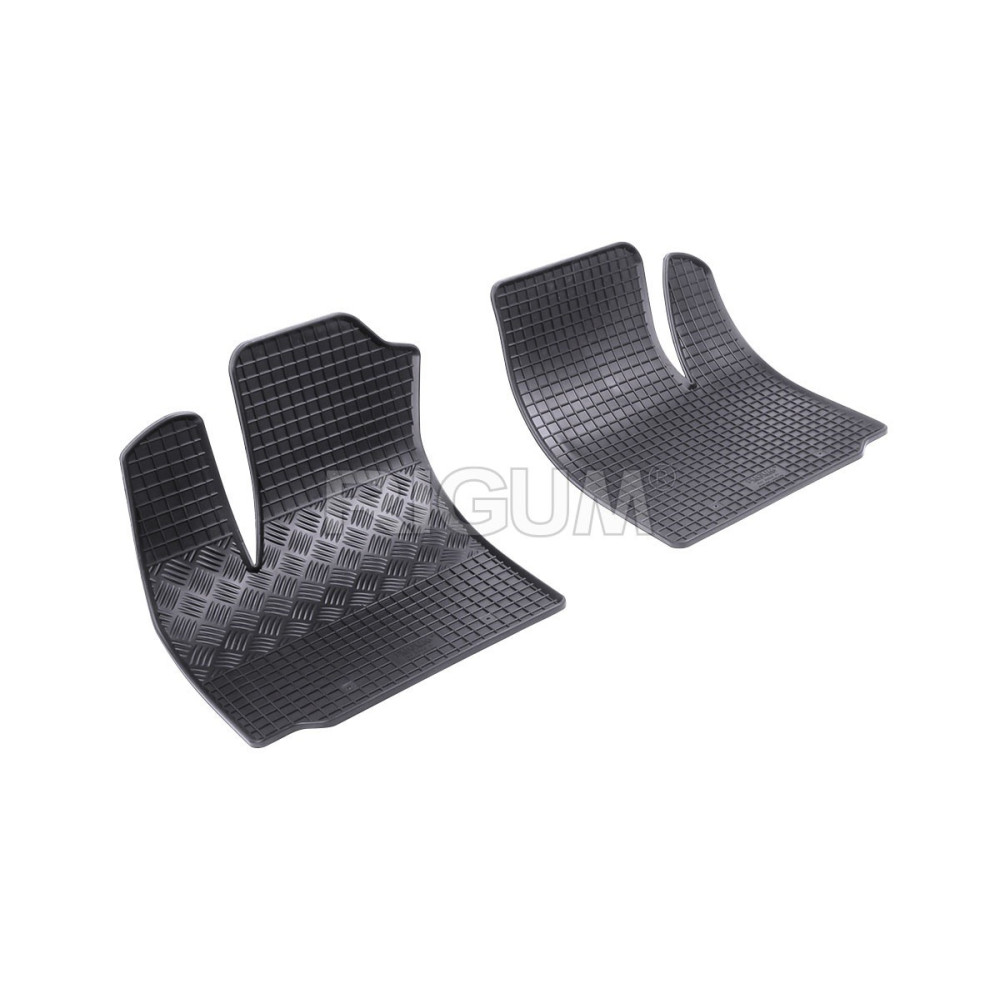 CAR RUBBER FLOOR MATS BLACK FIAT DOBLO (2s.)(2001-2009) RIGUM