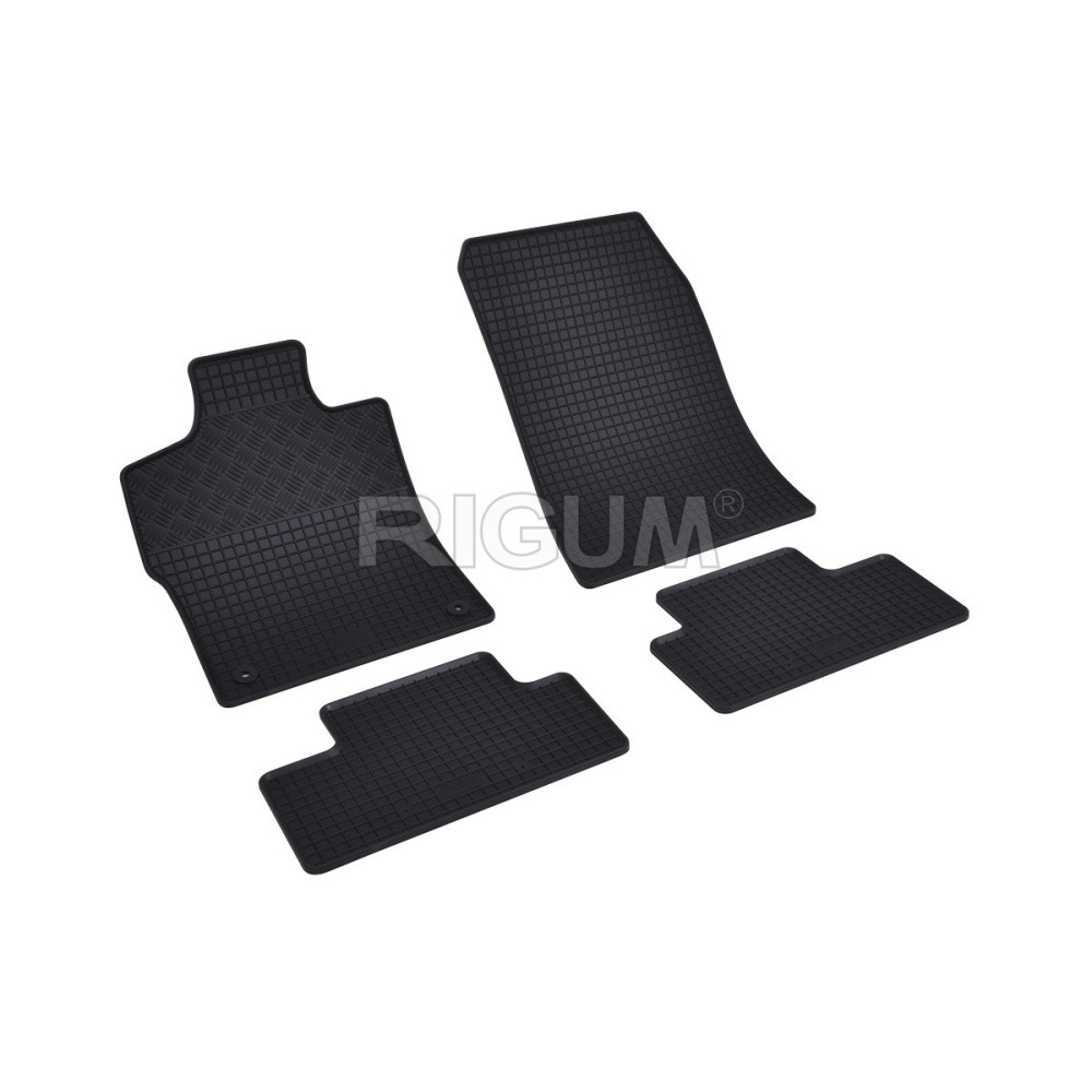 CAR RUBBER FLOOR MATS BLACK PEUGEOT 308 HB (2022-...) RIGUM
