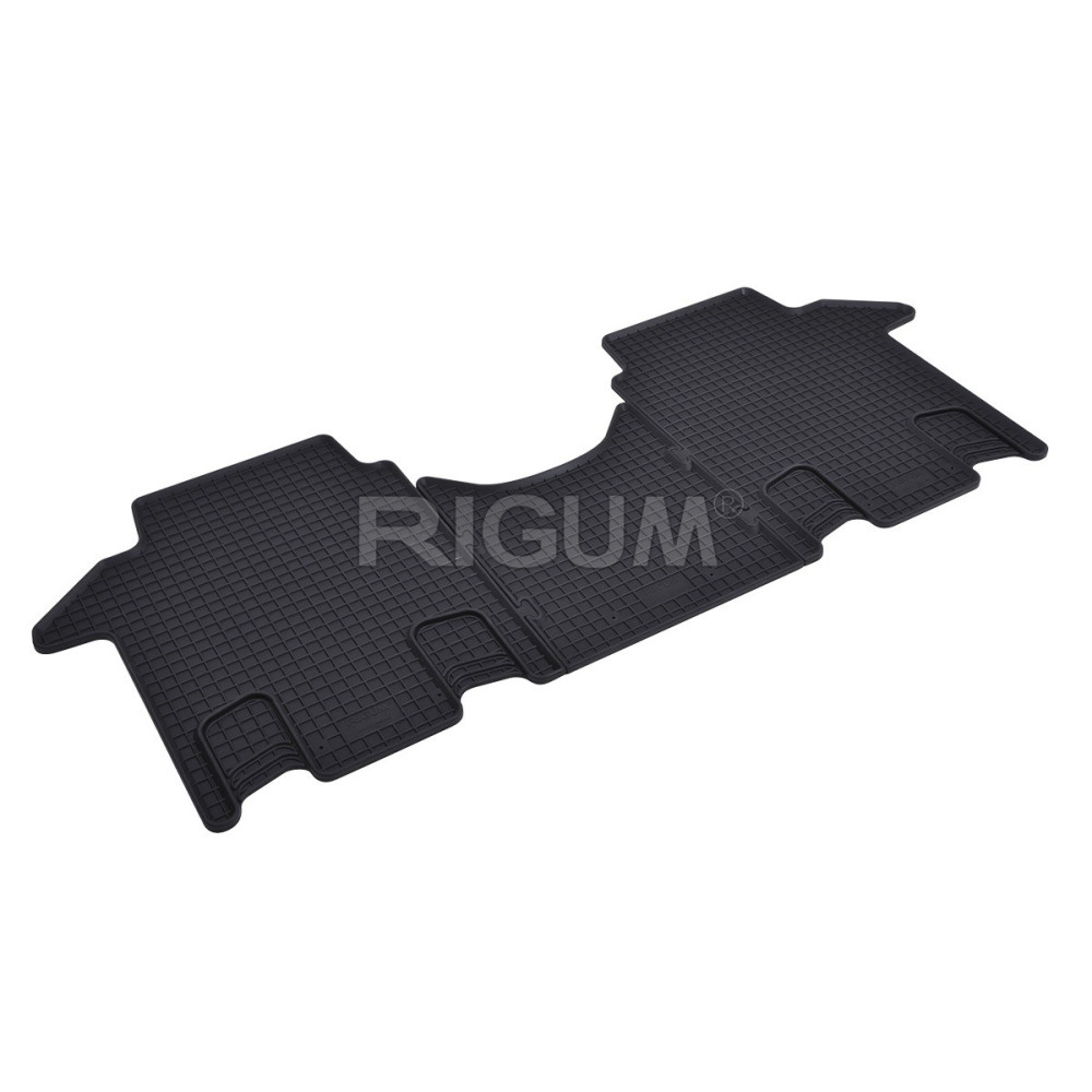 CAR RUBBER FLOOR MATS BLACK VW T7 MULTIVAN 2. RINDA (2022-...) RIGUM