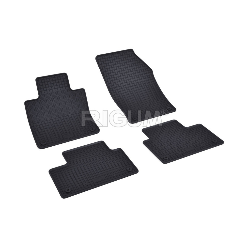 CAR RUBBER FLOOR MATS BLACK VOLVO S60 (2018-...) RIGUM