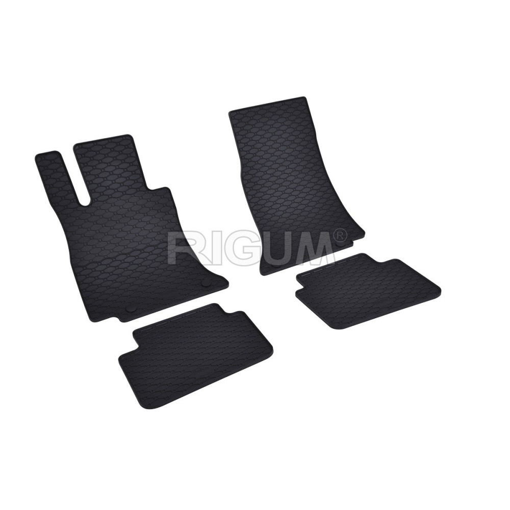CAR RUBBER FLOOR MATS BLACK MERCEDESS C-KLASSE W 206 (2022-...) RIGUM