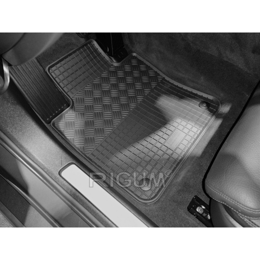 CAR RUBBER FLOOR MATS BLACK VOLVO S60 (2018-...) RIGUM